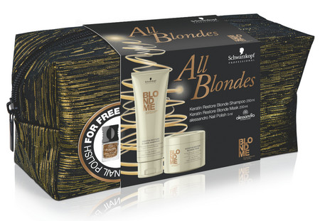 Schwarzkopf Professional BlondME Box sada pro blond vlasy + lak na nehty
