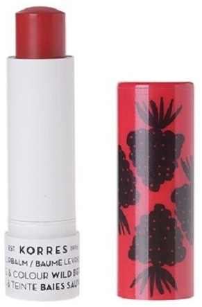 Korres Lipbalm Care and Colour Wild Berry Stick moisturizing toned blackberry lip balm
