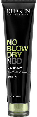 Redken No Blow Dry Airy Cream stylingový krém pro přirozené schnutí jemných vlasů