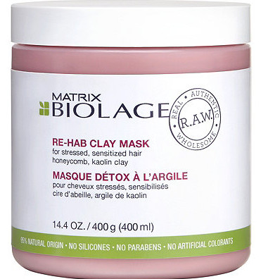 Biolage R.A.W. Recover Re-Hab Clay Mask regenerační maska pro zcitlivělé vlasy