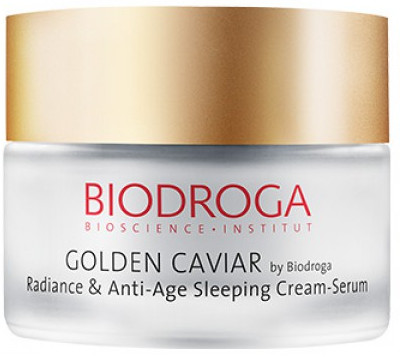 Biodroga Golden Caviar Sleeping Cream-Serum Nacht-Serum mit Sheabutter und Kokosöl