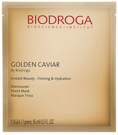 Biodroga Golden Caviar Instant Beauty Sheet Mask omladzujúca látková pleťová maska