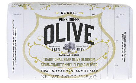 Korres Pure Greek Olive Traditional Soap Olive Blossom tuhé mýdlo s vůní olivového květu
