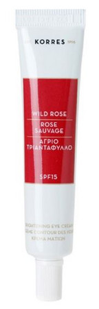 Korres Wild Rose Eye Cream SPF15 Augencreme für glatte und strahlendes Aussehen
