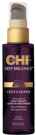 CHI Deep Brilliance Leave-In Shine Serum ľahké bezoplachové sérum pre lesk