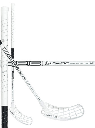 Unihoc EPIC Super Top Light 26 white/black Florbalová hokejka