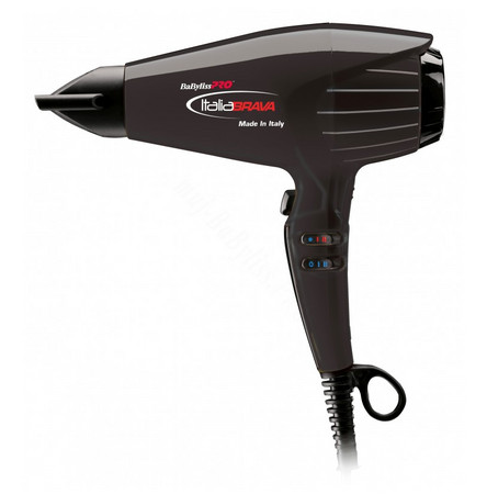 BaByliss PRO ItaliaBrava Black 2400W - BABFB1BE Efficient and high quality hairdryer