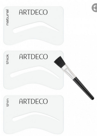 Artdeco Eye Brow Stencils with Brush Applicator 3 šablony na obočí + štětec
