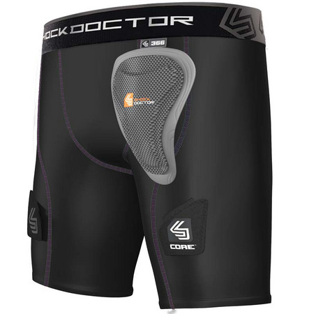 Shock Doctor Womens Core Compression Short with Pelvic Protector – 366 dámske kompresný šortky sa suspenzorom