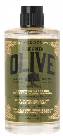 Korres Pure Greek Olive Nourishing Oil 3in1 For Face/Body/Hair vyživujúci olej pre pleť, telo aj vlasy
