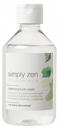 Simply Zen Sensorials Balancing Body Wash harmonizing shower gel with a woody scent