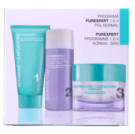 Germaine de Capuccini Purexpert Programme 1-2-3 Normal-Combination Skin program pre každodennú starostlivosť o normálnu a zmiešanú pleť