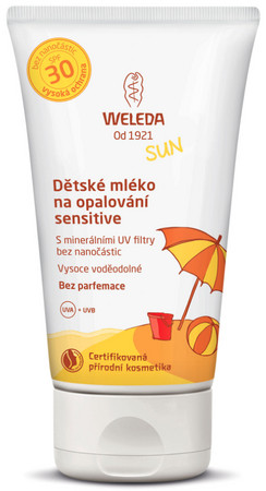 Weleda Sun SPF 30 Sensitive Kids Milk baby lotion for tanning