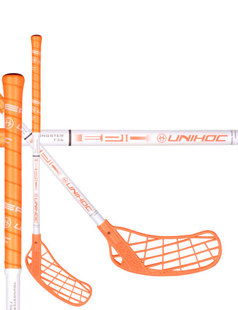 Unihoc EPIC YOUNGSTER 36 neon orange/white Floorball stick