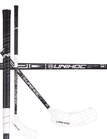 Unihoc EPIC Oval Light 26 black/white Floorball stick