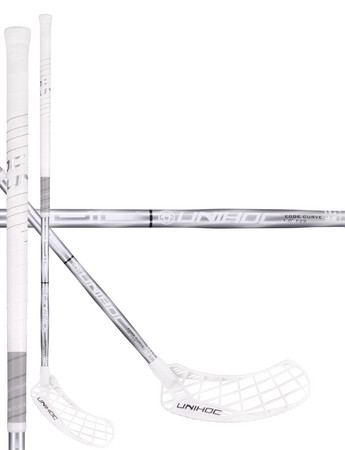 Unihoc Unity EDGE Curve 1.0º 29 white/silver Florbalová hokejka