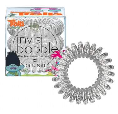 Invisibobble Original Original Trolls Sparkling Clear třpytivá gumička do vlasů
