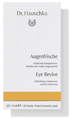Dr.Hauschka Eye Revive soothing compresses on the eyelids
