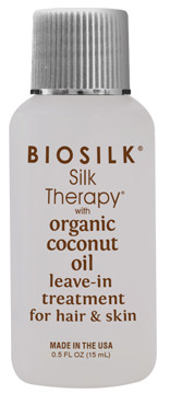 BioSilk Organic Coconut Oil Leave-In Treatment bezoplachová kúra pre suché vlasy