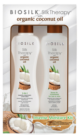 BioSilk Organic Coconut Oil Intese Moisture Kit Feuchtigkeitsset für Haar und Körper