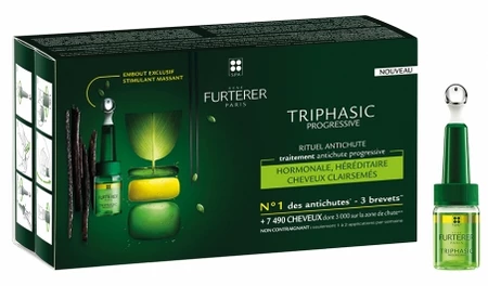 Rene Furterer Triphasic Progresive Anti-Hair Loss Treatment Kur für hereditäre Ausdünnung der Haare