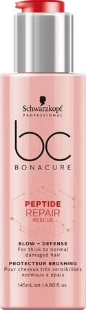 Schwarzkopf Professional Bonacure Repair Rescue Peptide Blow Defence Föhncreme zur Wiederherstellung und Glättung