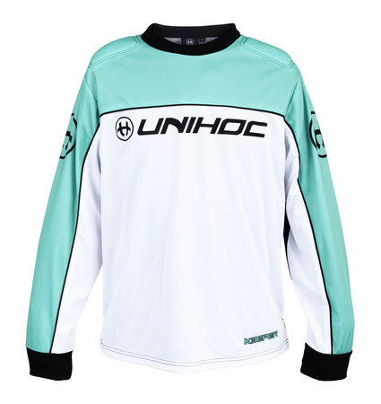 Unihoc KEEPER turquoise/white brankářský dres