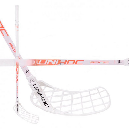 Unihoc SONIC Top Light 30 white/coral Florbalová hokejka
