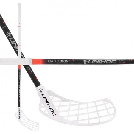 Unihoc SONIC CARBSKIN Curve 2.0º 29 red Floorball Schläger