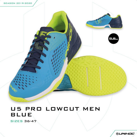 Unihoc Shoe U5 PRO LowCut Men blue Sálová obuv