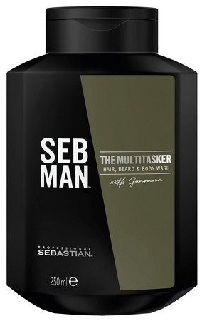 Sebastian Seb Man The Multitasker 3 in1 Shampoo šampon na vlasy, vousy a tělo