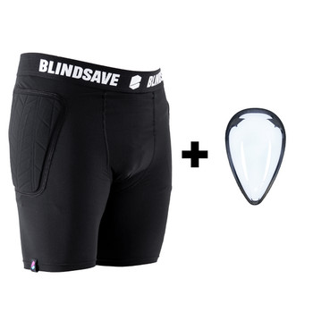 BlindSave Goalie shorts+cup L, čierna
