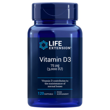 Life Extension Vitamin D3 120 ks, mäkké gélové tablety