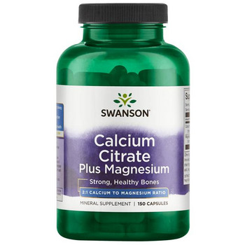 Swanson Calcium Citrate Plus Magnesium 150 ks, kapsle