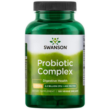 Swanson Probiotic Complex 120 ks, vegetariánská kapsle, 4,2 Billion CFU + 400 MG FOS, EXP. 12/2021