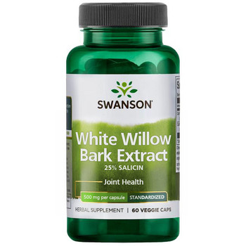 Swanson Maximum Power White Willow Bark 60 ks, vegetariánská kapsle, 500 mg, EXP. 04/2025