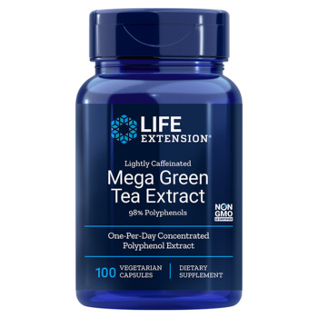 Life Extension Lightly Caffeinated Mega Green Tea Extract 100 ks, kapsle