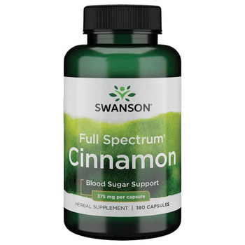 Swanson FULL SPECTRUM CINNAMON 180 ks, kapsle, 375 mg