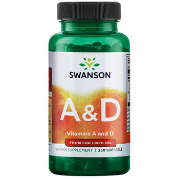 Swanson Vitamin A & D 250 ks, gélové tablety