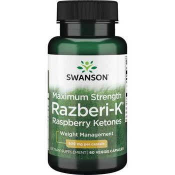 Swanson Razberi-K Raspberry Ketones 60 ks, vegetariánská kapsle, 500 mg