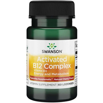 Swanson Activated B12 Complex 60 ks, pastilka, Čerešňa
