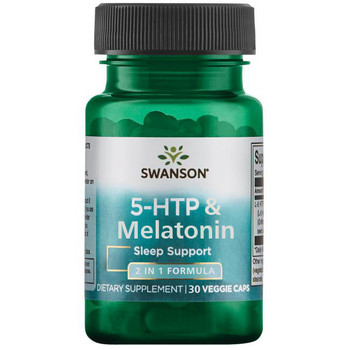 Swanson 5-HTP & Melatonin 30 ks, vegetariánská kapsle, EXP. 01/2025