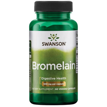 Swanson Bromelain 60 ks, vegetariánská kapsle, 500 mg