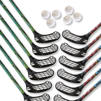 Eurostick Street Talk Team set oranžová / zelená, 80cm (=90cm), (9 - 12 rokov)
