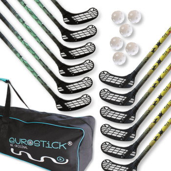 Eurostick APACHE with bag zelená / žltá, 80cm (=90cm)