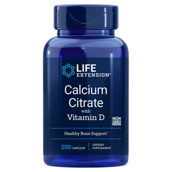 Life Extension Calcium Citrate with Vitamin D 200 ks, kapsle