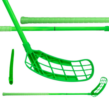Salming Quest1 Powerlite Aero 27 Neon Green neonová zelená, Levá (levá ruka dole), 103cm (=113cm)
