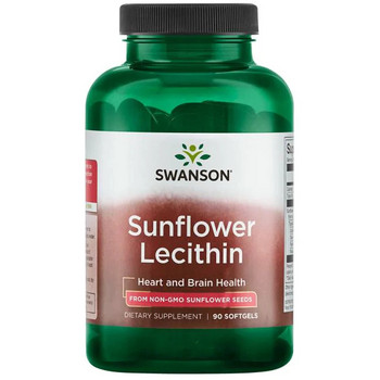 Swanson Sunflower Lecithin 90 ks, gélové tablety, 1,2 g