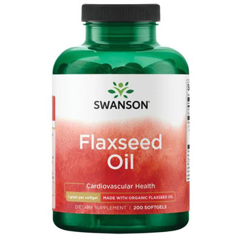 Swanson Flaxseed Oil 200 ks, gélové tablety, 1 g