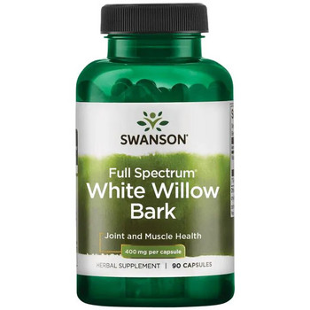 Swanson Full Spectrum White Willow Bark 90 ks, kapsle, 400 mg